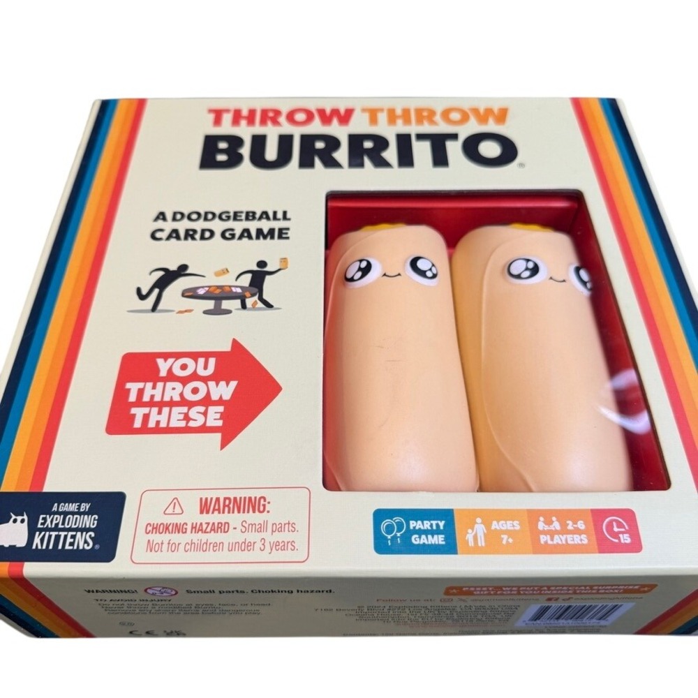 Exploding Kittens Throw Throw Burrito Tan Dodgeball Card Game Party Family Games